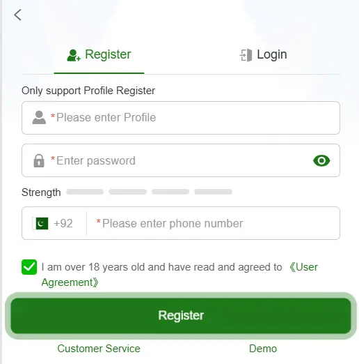 9K Game register